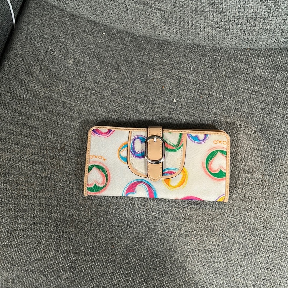 XOXO wallet cardholder with zipper pocket, large